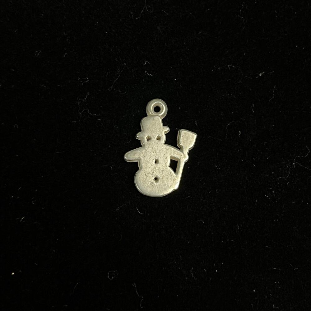 James Avery Sterling Silver Flat Snowman Charm - Retired